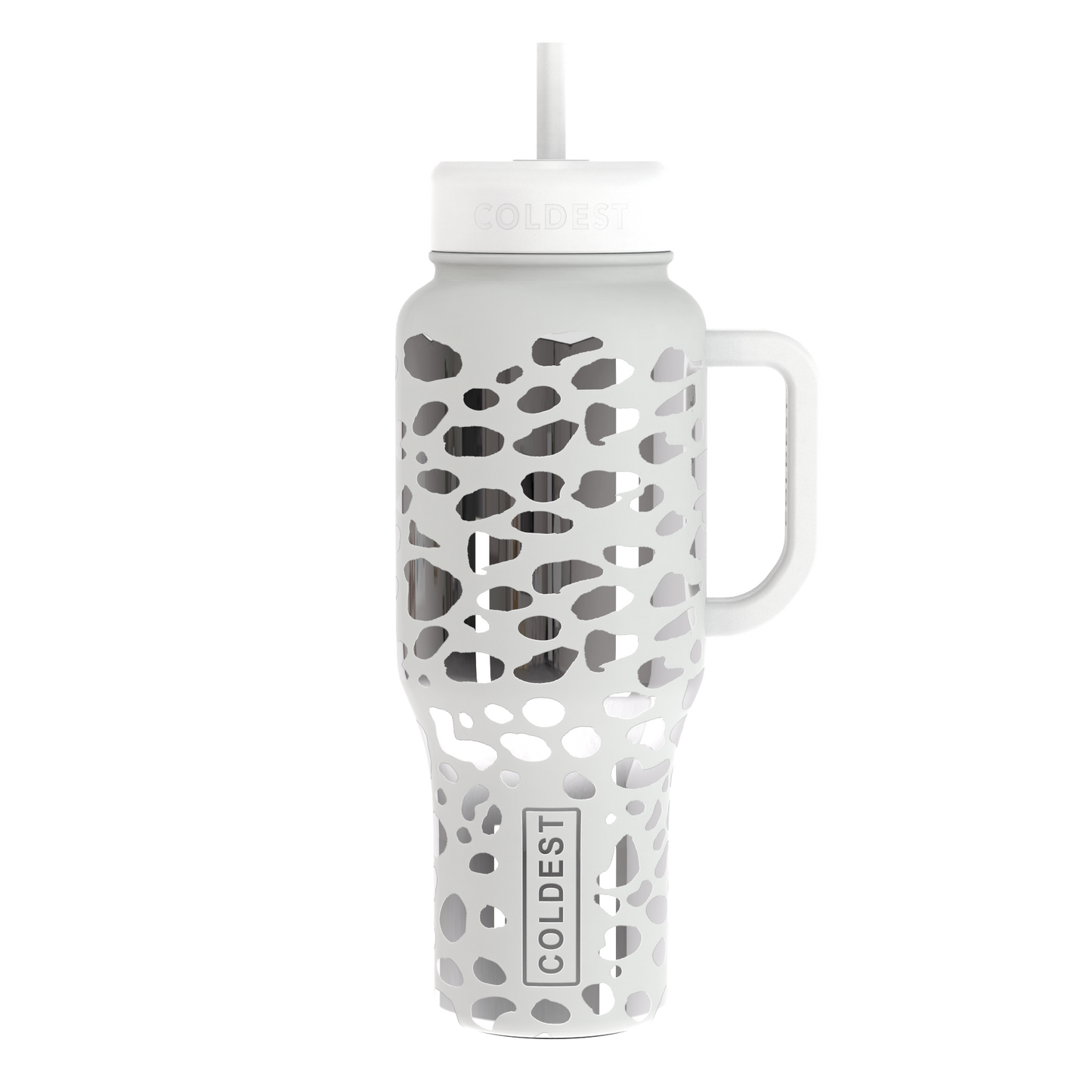 Coldest 36oz Hand Bottle - Silver Leopard