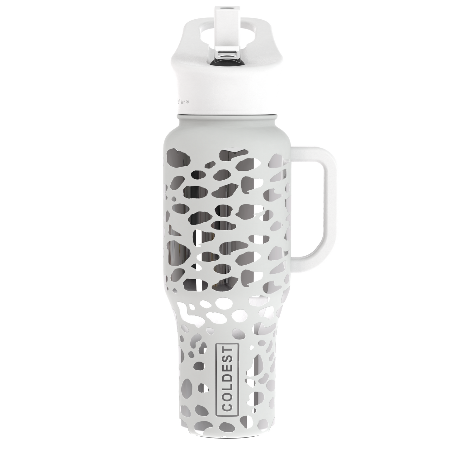 Coldest 36oz Hand Bottle - Silver Leopard