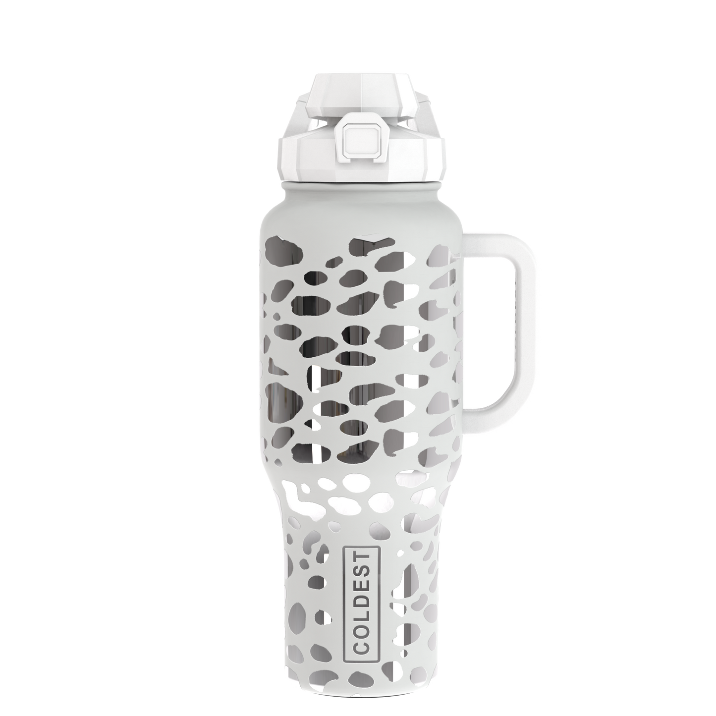 Coldest 36oz Hand Bottle - Silver Leopard